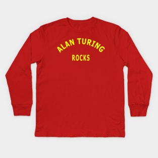 Alan Turing Rocks Kids Long Sleeve T-Shirt